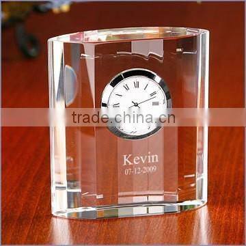 High Quality Crystal Desk Clock With Customized Clock On Sale