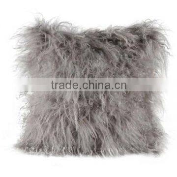 New Design Fashion 45cm*45cm Mongolian Sheep&Fur Pillow