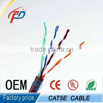 Factory Price White Color Jacket 24awg Standed 0.5mm Cca Cat5e Communication Cable photo-5