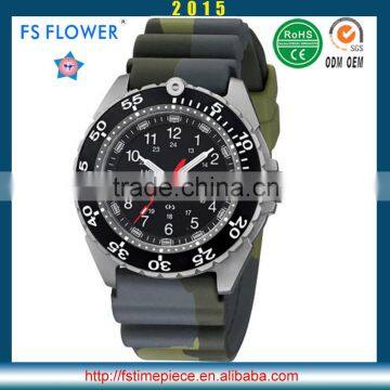 FS FLOWER - Water Resistant 10 Bar Divers Swimming Silicone Waterproof Bracelet Watch