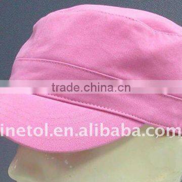 pink cotton blank army cap