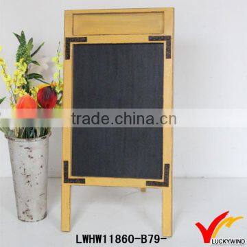 kids wood wall drawing slate board with shelf