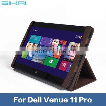 Sikai Promotion Smart Portable Anti- scratch Standing PU Leather Flip Case Cover For Dell Venue 11 Pro Tablet Cover Shell