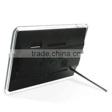 Digital Photo Frame With Clock With 7inch Shine Piano ABS Frame photo-2