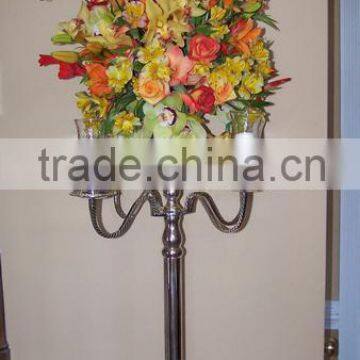 promotional fantastic simple metal candle holder centerpiece candelabra