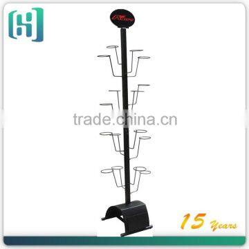 Floor type double side hanging helmet rack display stand helmet motocycle HSX-122