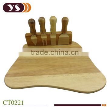 acacia wood magnet cheese knife holder set