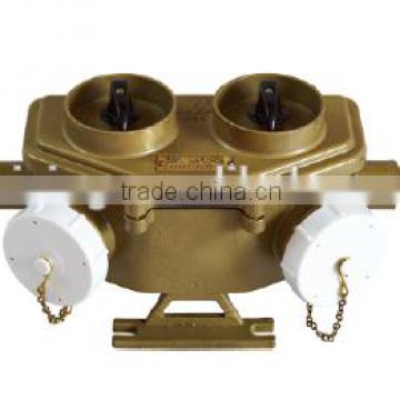 Marine dual brass socket with switch