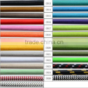 Colorful 2/3 0.75mm core electrical wire braided round cable cord for Pendant lighting