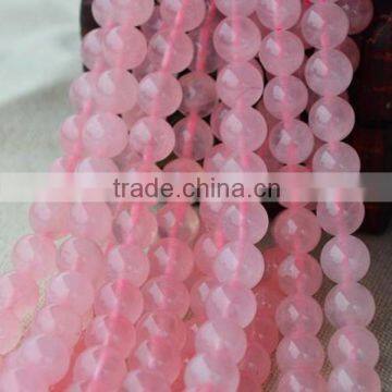 10mm natural round pink quartz beads for sale