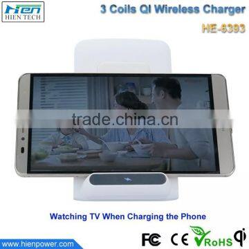 3 Coil For All Phones Charging Qi Wireless Charger Stand photo-4