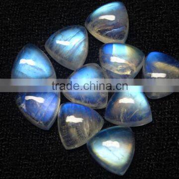 Rainbow Moonstone 8x8 mm Trillion Cut With NIce Blue Flash Natural Semi Precious Gemstone