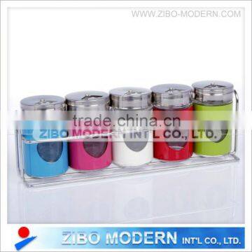 glass storage spice jar