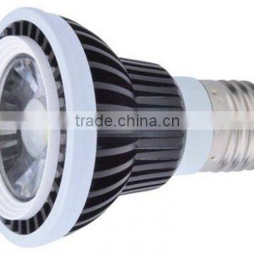 Cool White 85V-265V par20 7w cob led light bulb with led lens cover E27 Halogen flood lamp replacement aluminum