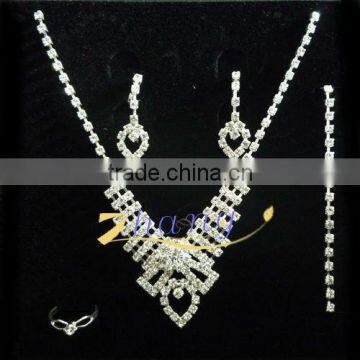 fashion design rhinestone jewelry set