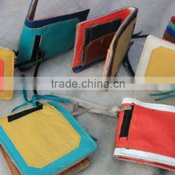 real leather hand made colourful men wallets/pure leather wallets for men