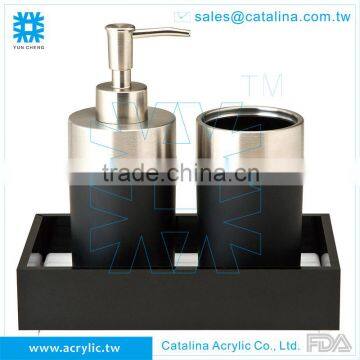 Tooth Brush, Set or Separate of Tumbler Cotton Jar Lotion Dispenser Soap Dish Toothbrush Holder Acrylic Bathroom Accessory