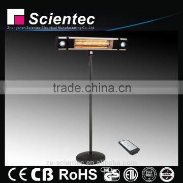 Electric Carbon Free Standing Heater With LED Lighting And Remote Control