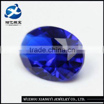 2016 Graceful High Grade 5*7mm Oval Shape achine Cut China Original Blue or White Synthetic Diamond for Dress