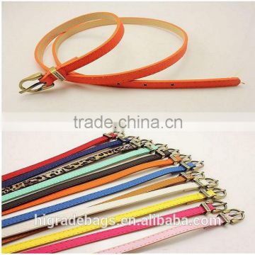 good quality of thin fashion belt with Pu leather