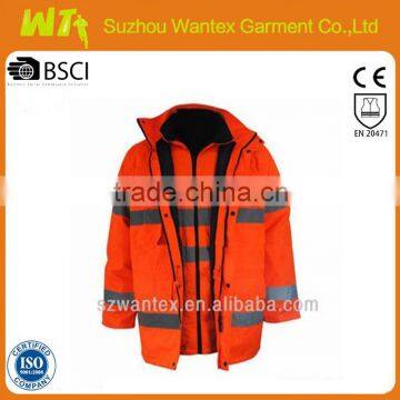 hi vis fluo orange winter life jacket wholesale warming jacket parka cheap bomber jacket clothing down jacket