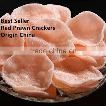 Red Prawn Cracker Crispy Tasty Snack food with High Quality