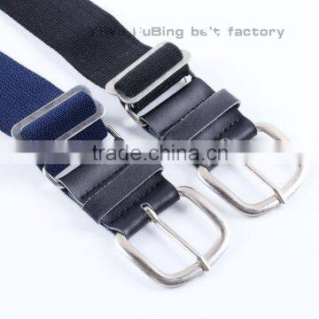 Elastic Genuine Leather Belt for Unisex With Pin Buckle