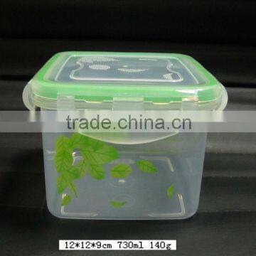 High Quality Rectangle Lock Lock Food Container Plastic Injection Mould