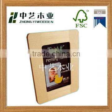 Home decoration top grade natural handmade fashional unfinished wooden photo picture frame wholesale