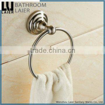 Sleek Unique And Versatile Zinc Alloy Brush Nicked Bathroom Sanitary Items Wall Mounted Towel Ring