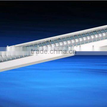 T8 Fluorescent Double Tube Fluorescent Lighting Fixture Luminaire 2x36w With Grid Cover photo-2