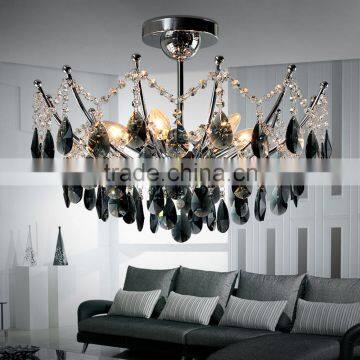 Hot sale cheap black crystal modern chandelier