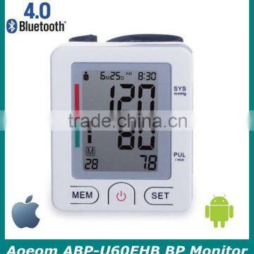 Bluetooth Digital wrist type watch blood presure monitor