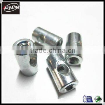 zinc plated carbon steel furniture connector assembly cross dowel barrel nut