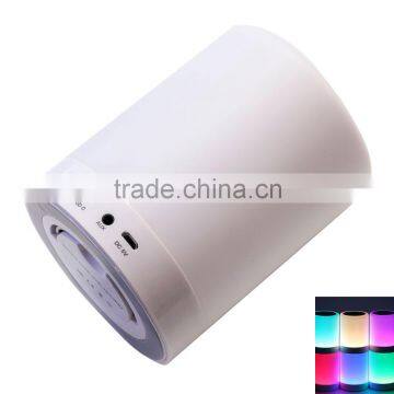 Free Sample Colorful LED Touch Light Bluetooth Speaker Smart Music Lamp photo-5