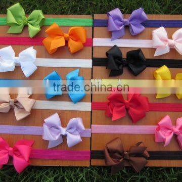 3" Baby Ribbon Hair Bows with 1.5cm Shimmer Soft Baby Headband Bow Headband Hair Accessoires