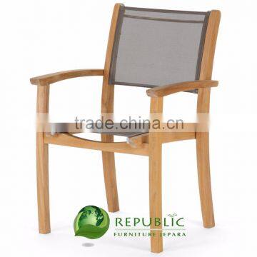 Solid Teak Wood Stacking Batyline Chair Furniture Indonesia