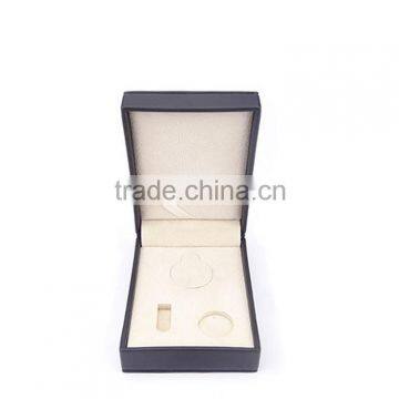 Chinese Factories Wholesale Custom High-grade Leather Jewelry Box, Black Creative Gift Box