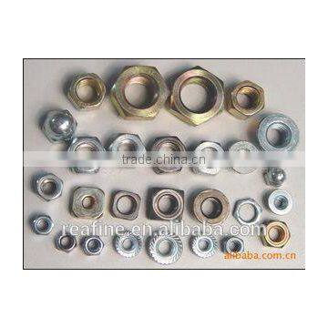 bolt nut spring washer with hexagon/square/fang shape stainless steel material