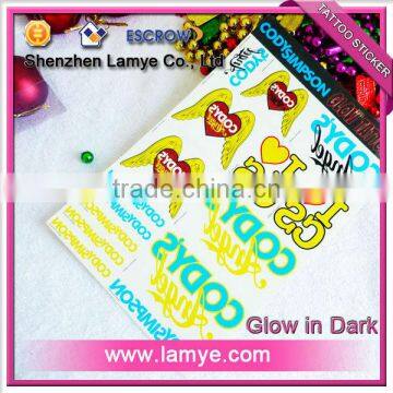 glow in the dark tattoo paper