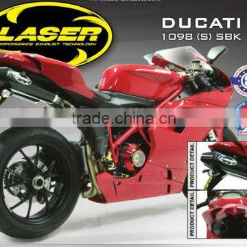 For DUCATI 1098 (S) 2007 Motorcycle Exhaust Pipe LASER Stealth slip-on mufflerset