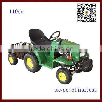 hot sale china cheapest 4 wheel 110cc mini farming tractor price list with trailer