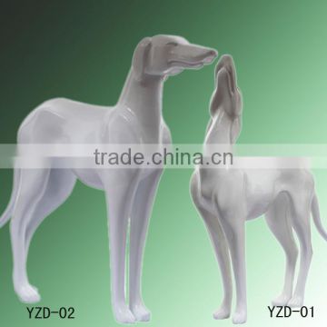 New arrival fiberglass display dog mannequin