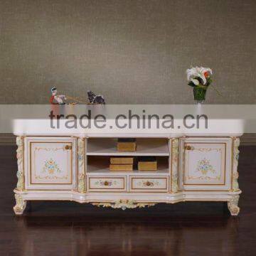 Living Room Cabinet Design TV Stand, Pure Hand Painted TV Stand