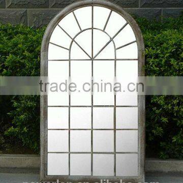 Vintage Garden Iron Window Mirrors with Natural Beauty Reflection