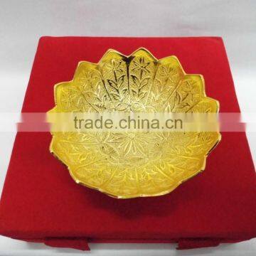 Return Gift, New Design Corporate Gift Item Home Decoration Brass Gold Plated Tray photo-5