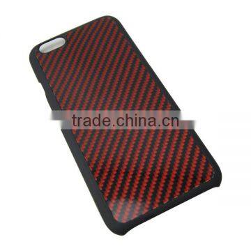Red Carbon Fiber PC Bottom Protective Case, 100% Carbon Fiber for IPhone 6 Case photo-3