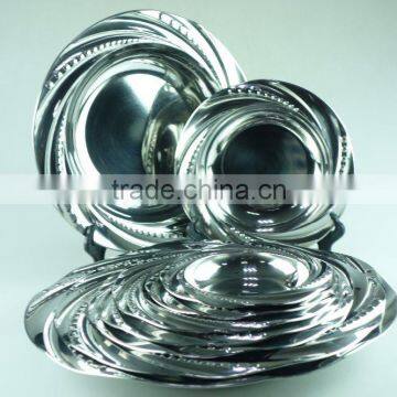 Best Selling Products Multi Size Stainless Steel Plates Dishes, Round Plate Design photo-4