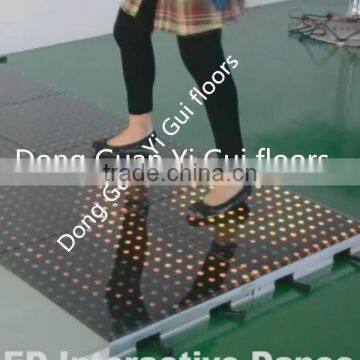 Black and white led star dance floor, hotel led dance floor for event