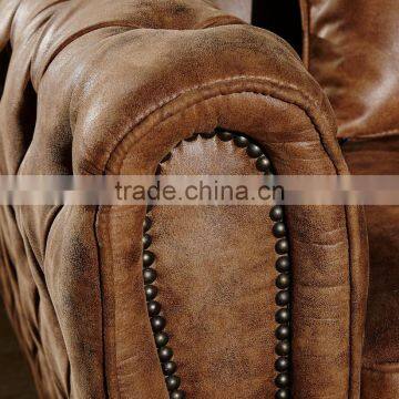 Italy Classical Chesterfield Sofa Design With High Quality Leather Button photo-2